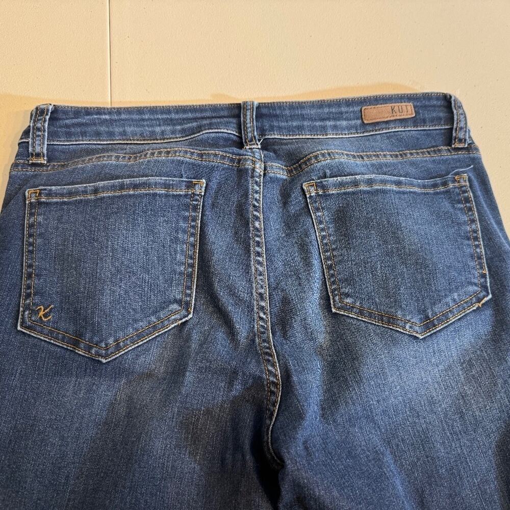 Kut From the Kloth jeans med wash lightly distressed skinny stretch denim Sz 8 - Picture 5 of 10